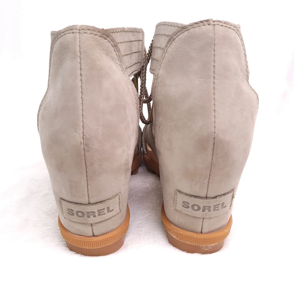 Sorel Joanie II NL3223-365 Lace Wedge Heel Sandals Women 8.5